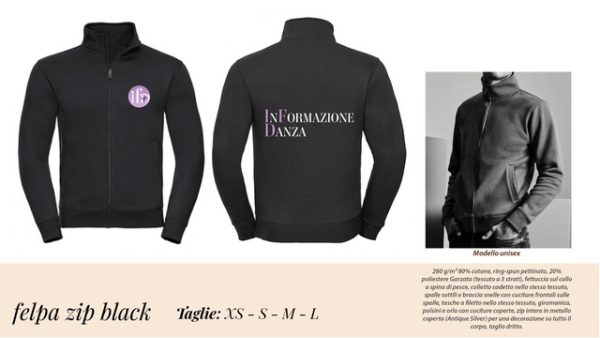 Felpa zip black